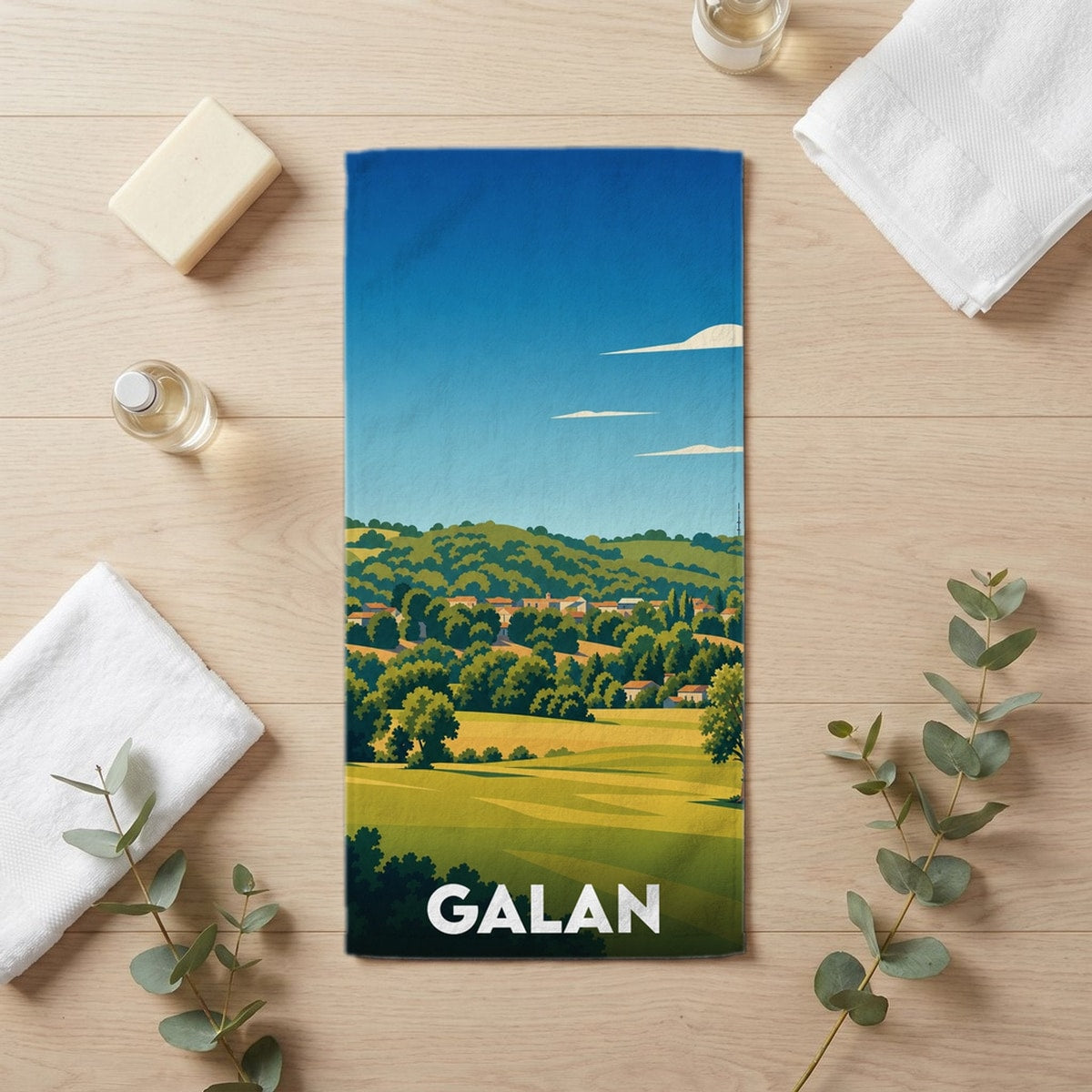 Serviette de bain 30 cm x 60 cm souvenir de Galan