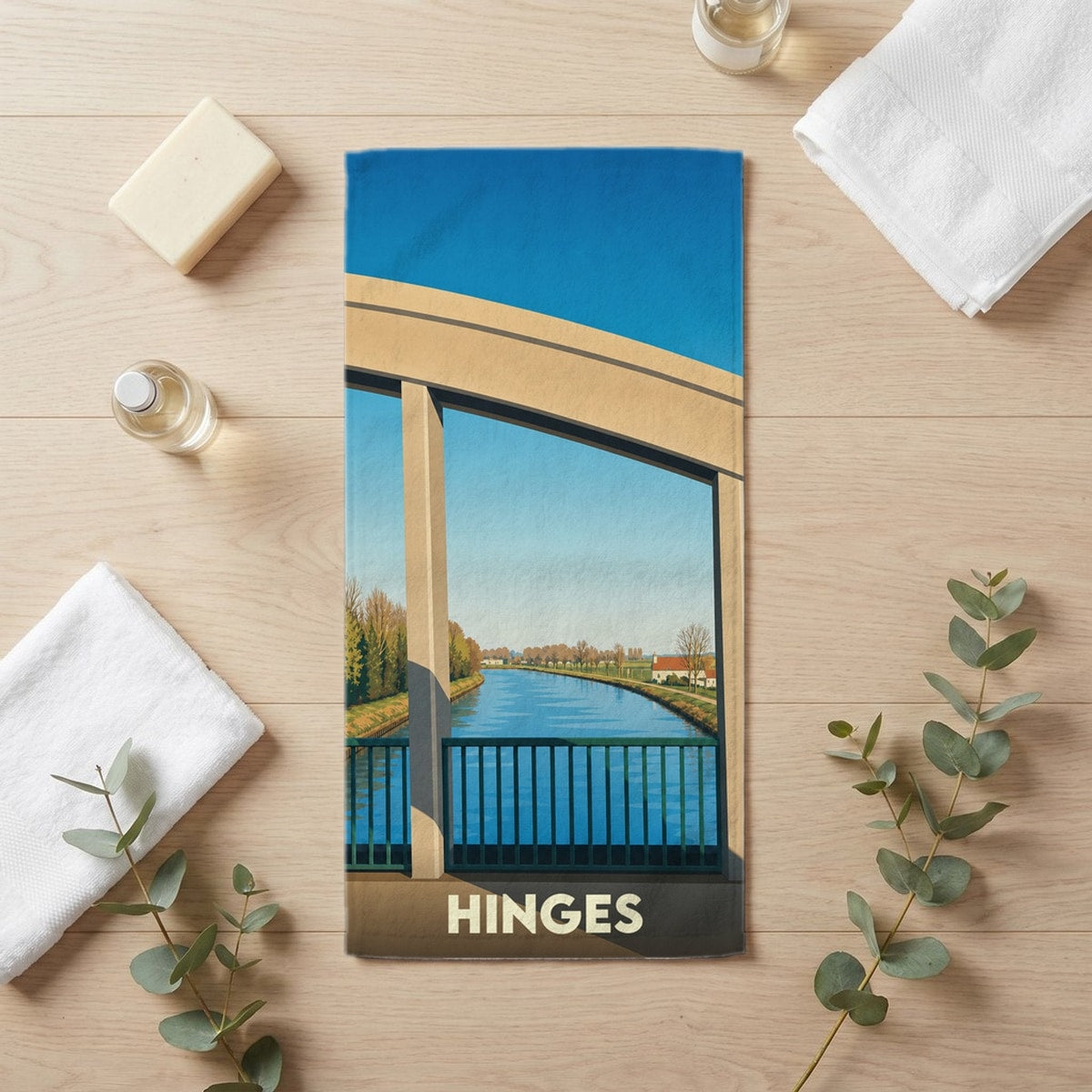 Serviette de bain 30 cm x 60 cm souvenir de Hinges