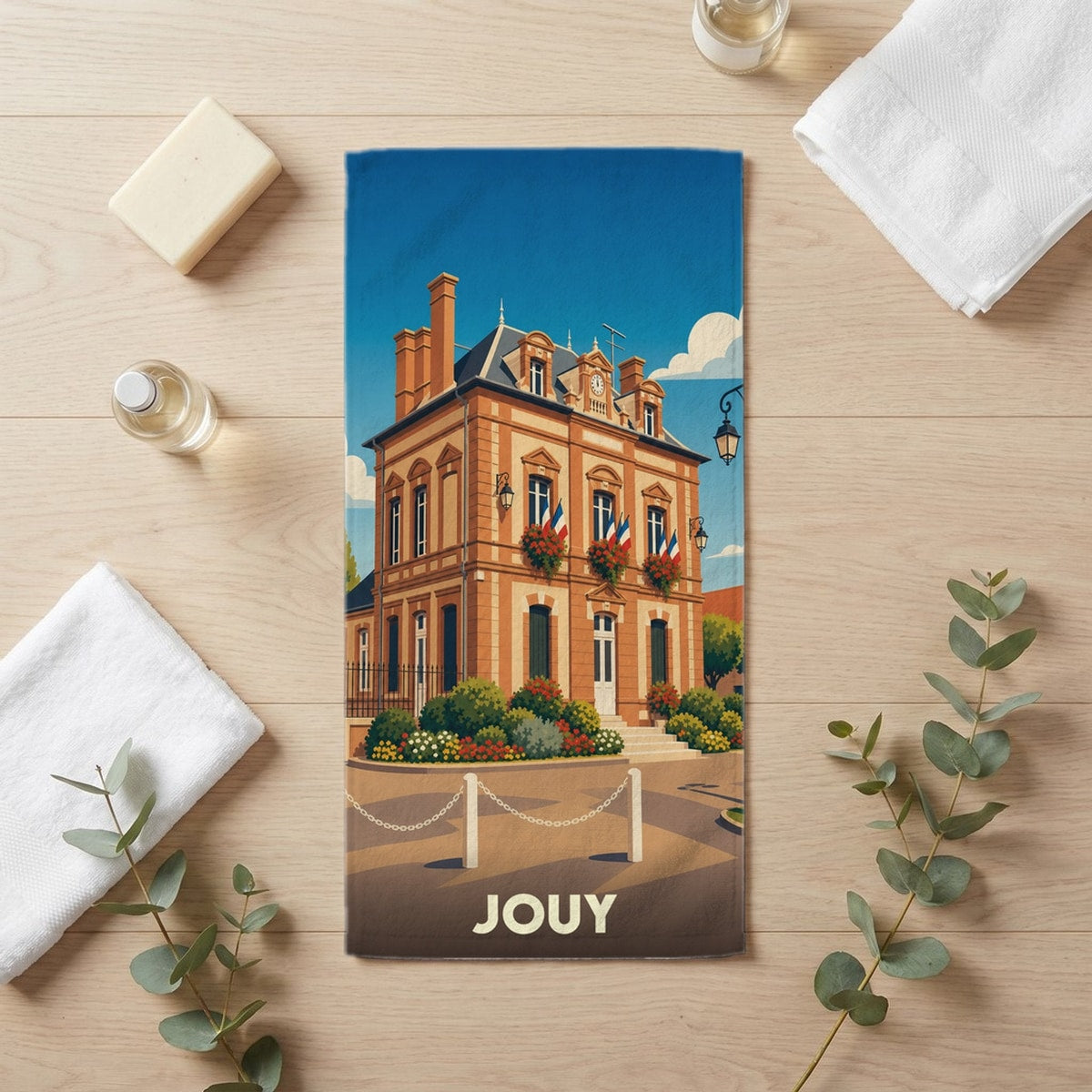 Serviette de bain 30 cm x 60 cm souvenir de Jouy