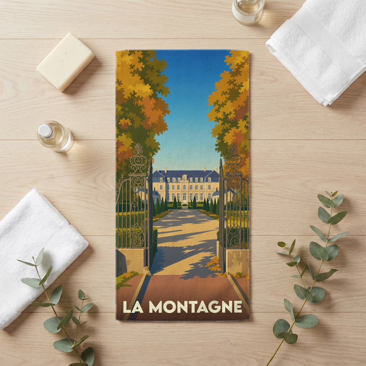 Serviette de bain 30 cm x 60 cm souvenir de La Montagne