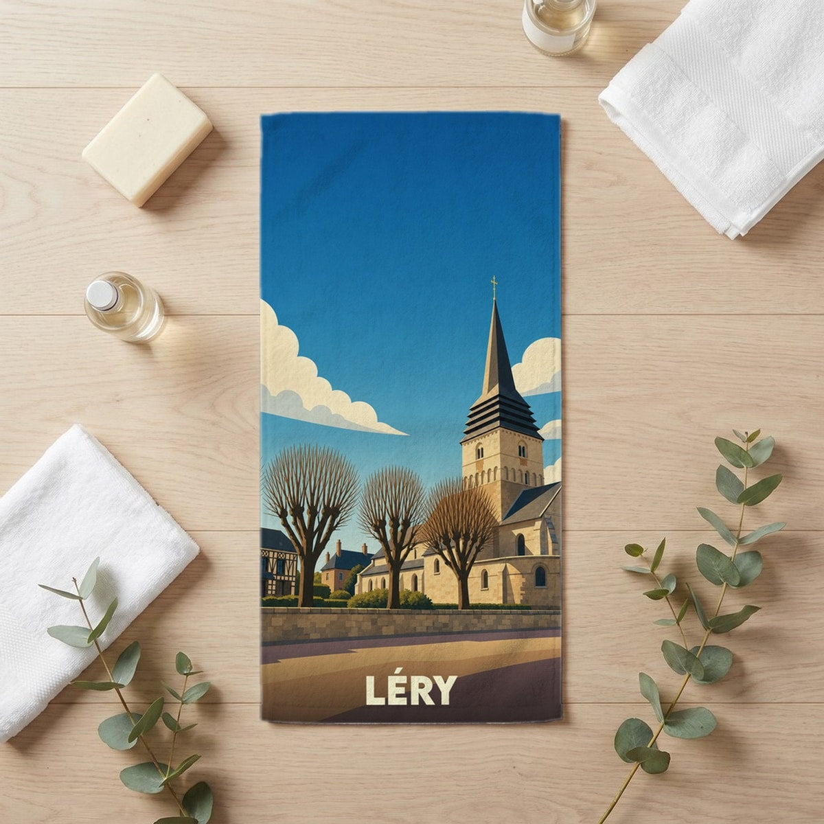Serviette de bain 30 cm x 60 cm souvenir de Léry