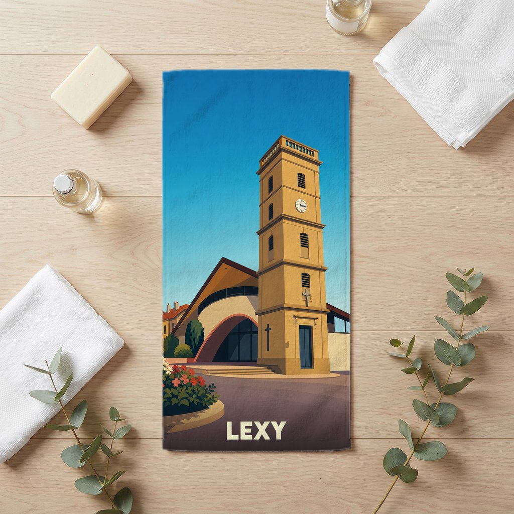 Serviette de bain 30 cm x 60 cm souvenir de Lexy