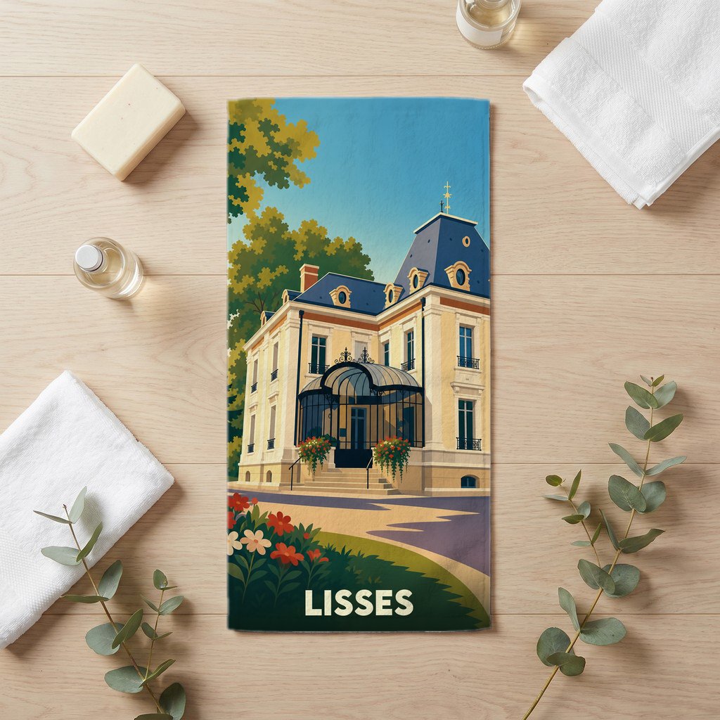 Serviette de bain 30 cm x 60 cm souvenir de Lisses