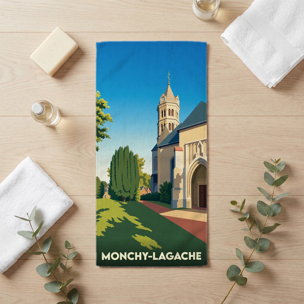Serviette de bain 30 cm x 60 cm souvenir de Monchy-Lagache