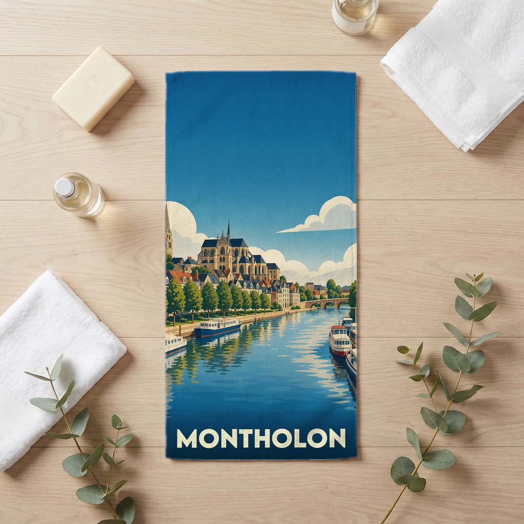 Serviette de bain 30 cm x 60 cm souvenir de Montholon