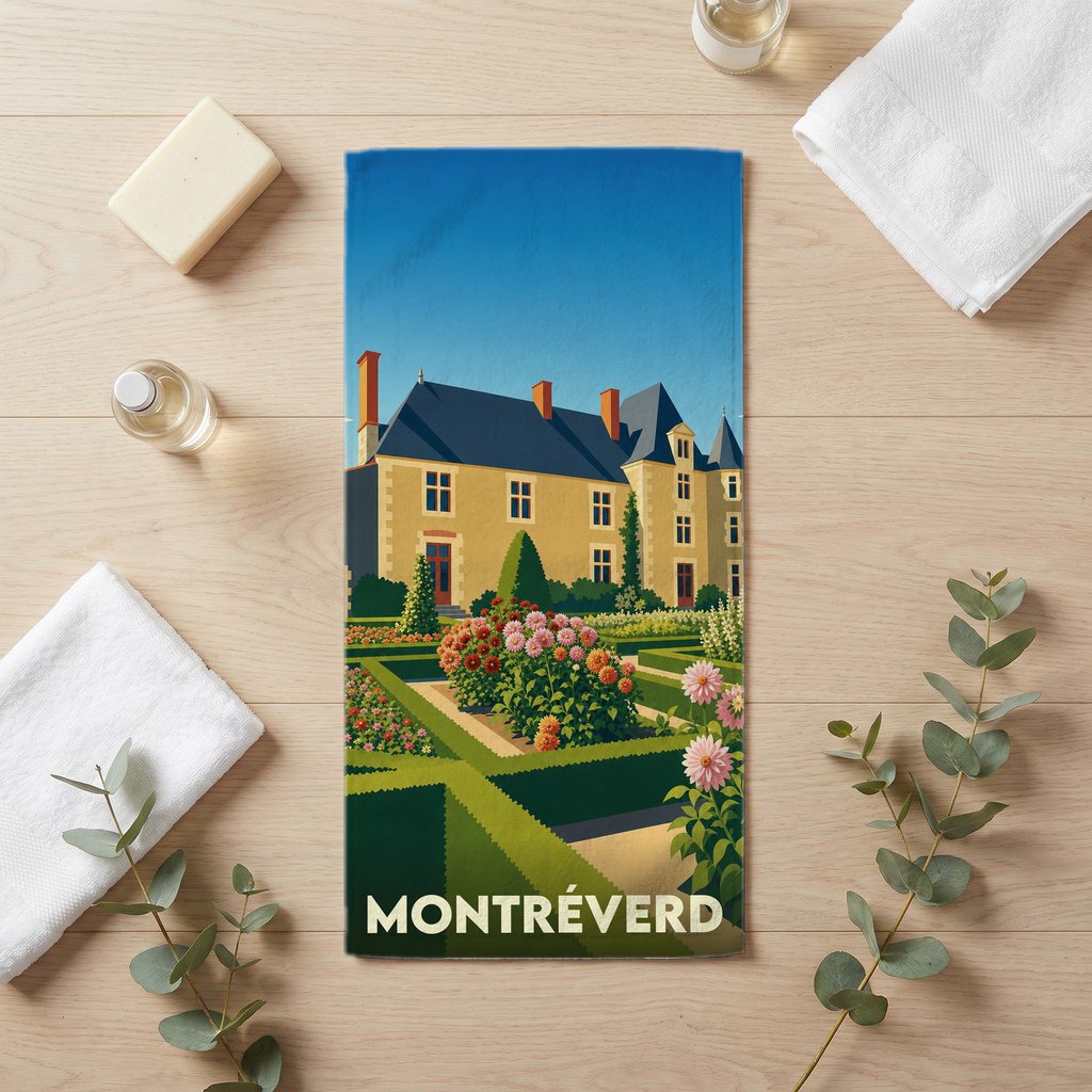 Serviette de bain 30 cm x 60 cm souvenir de Montréverd