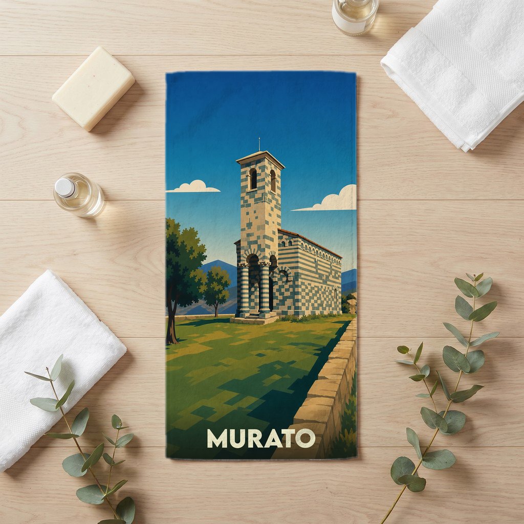 Serviette de bain 30 cm x 60 cm souvenir de Murato