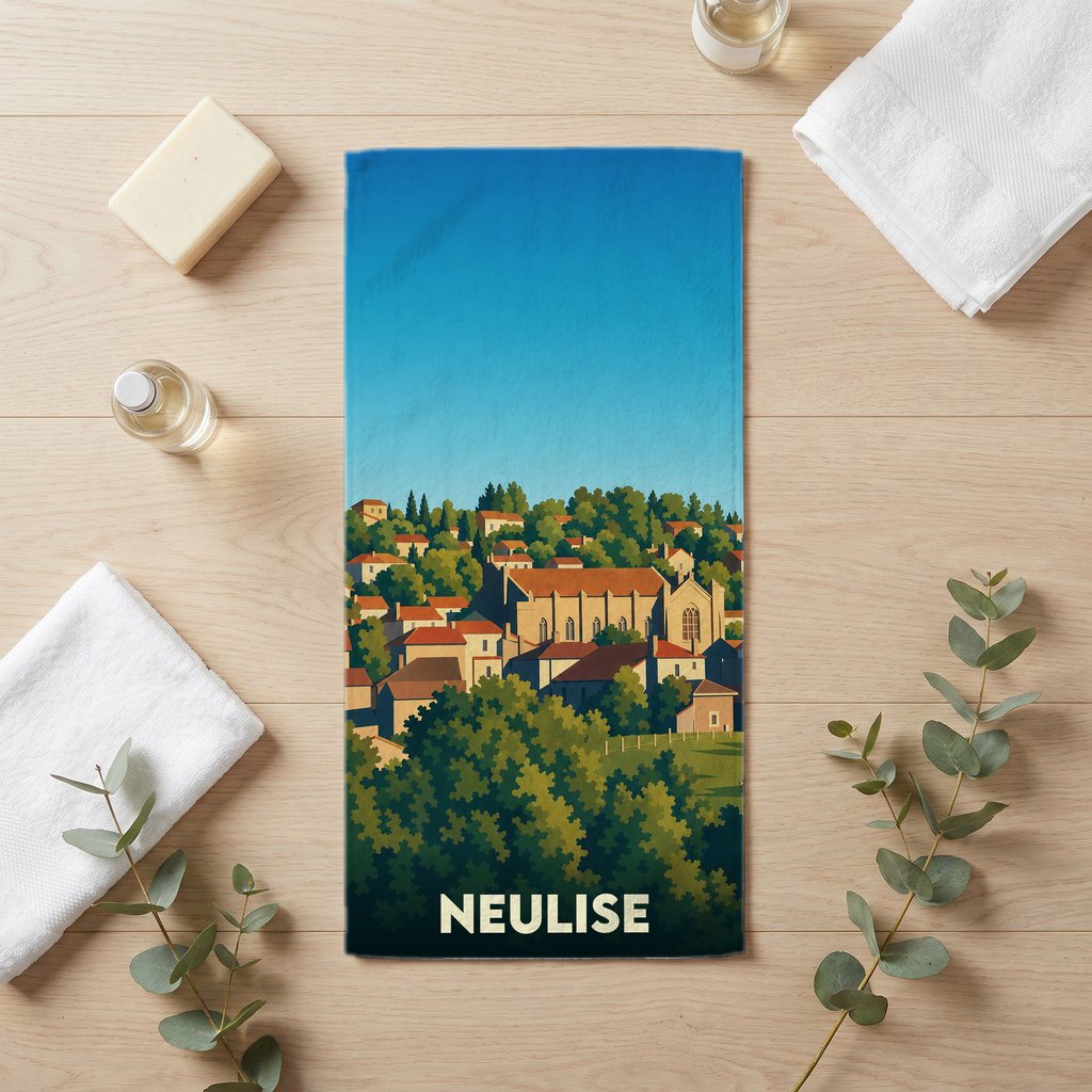 Serviette de bain 30 cm x 60 cm souvenir de Neulise