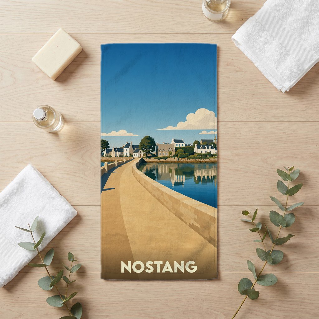 Serviette de bain 30 cm x 60 cm souvenir de Nostang