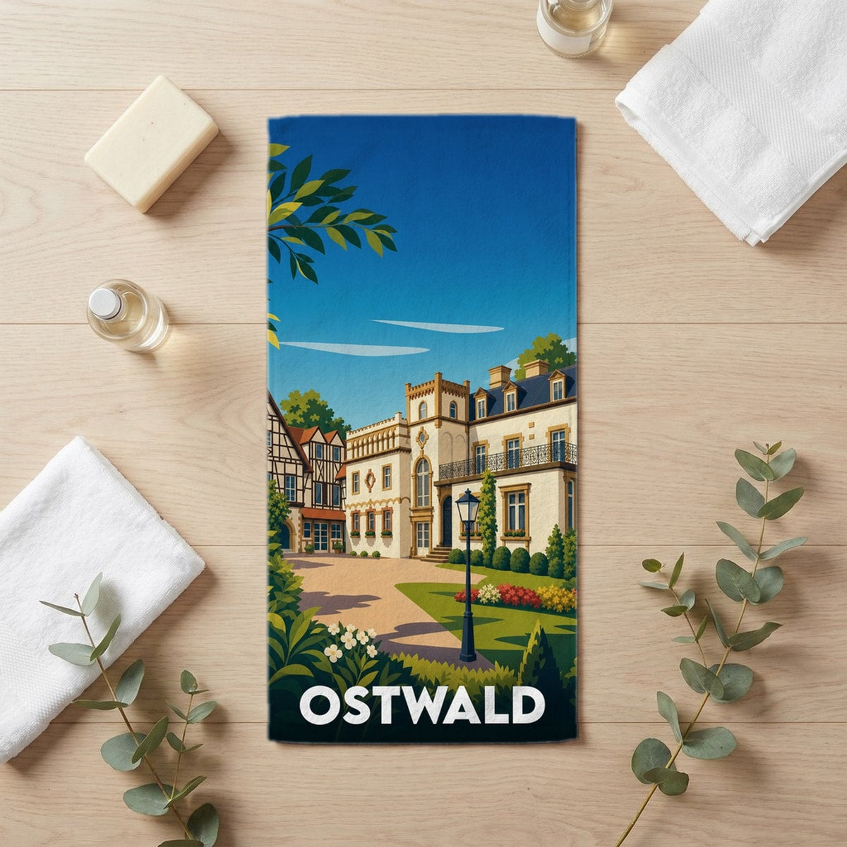 Serviette de bain 30 cm x 60 cm souvenir de Ostwald