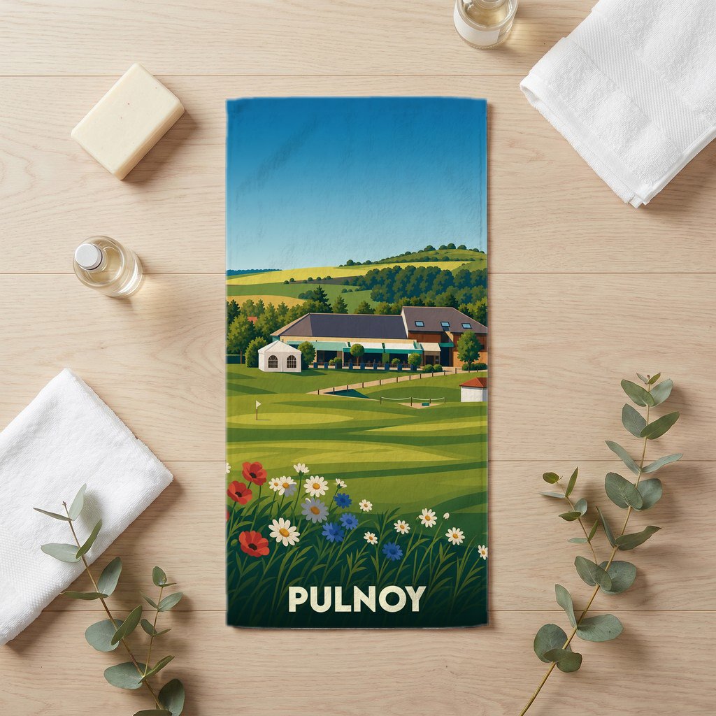 Serviette de bain 30 cm x 60 cm souvenir de Pulnoy