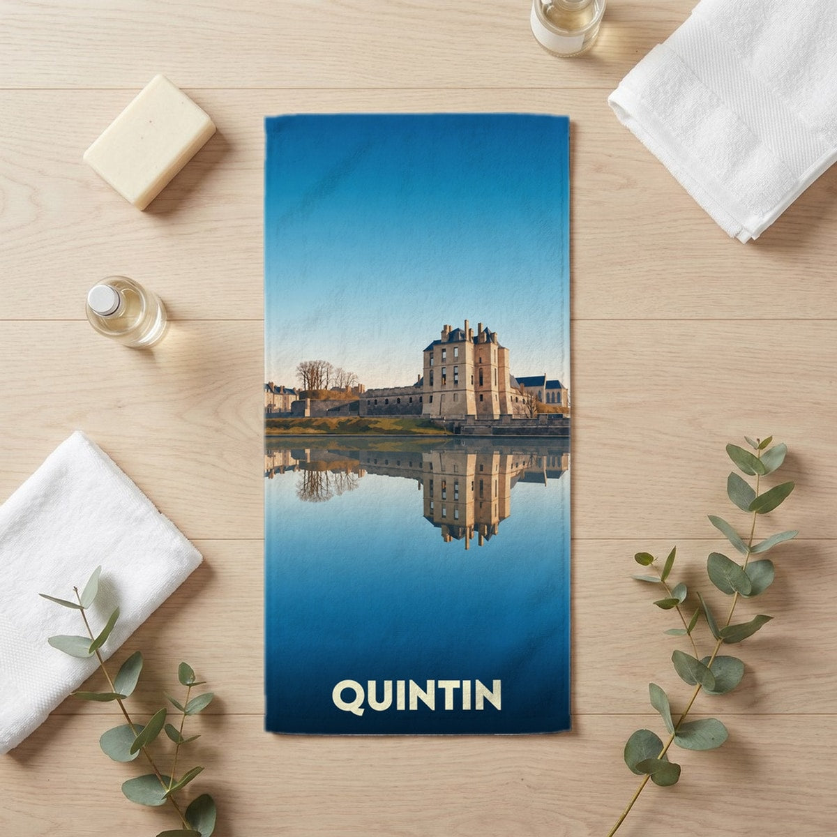 Serviette de bain 30 cm x 60 cm souvenir de Quintin