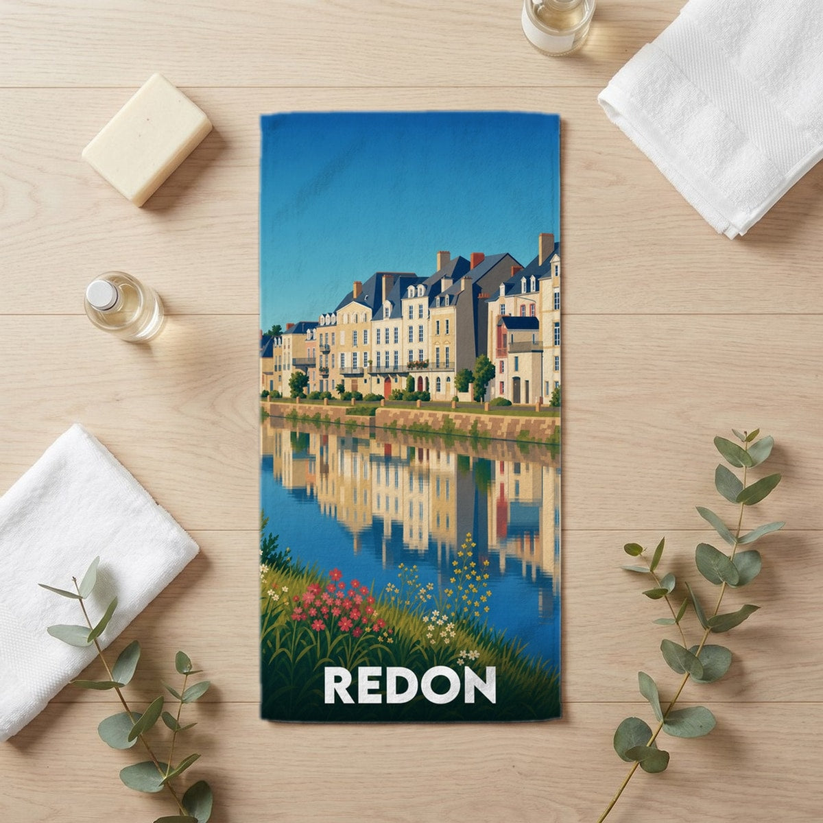 Serviette de bain 30 cm x 60 cm souvenir de Redon