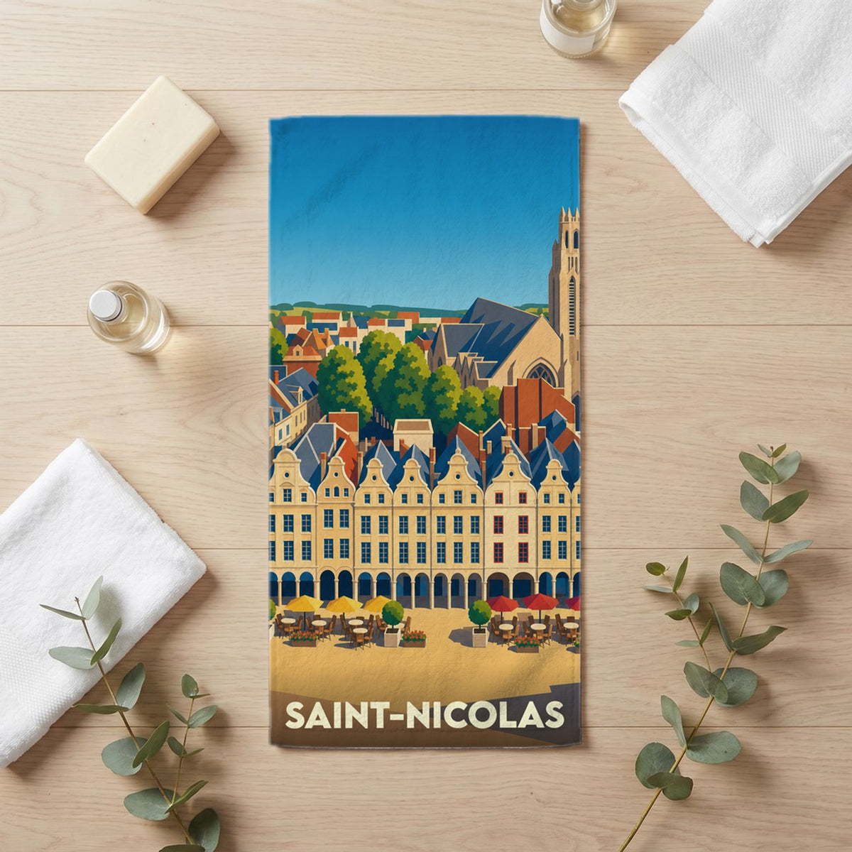 Serviette de bain 30 cm x 60 cm souvenir de Saint-Nicolas