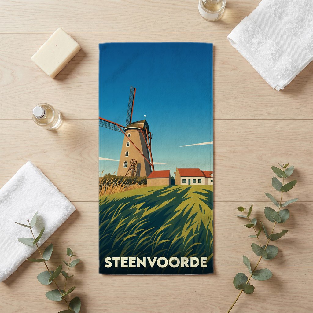 Serviette de bain 30 cm x 60 cm souvenir de Steenvoorde