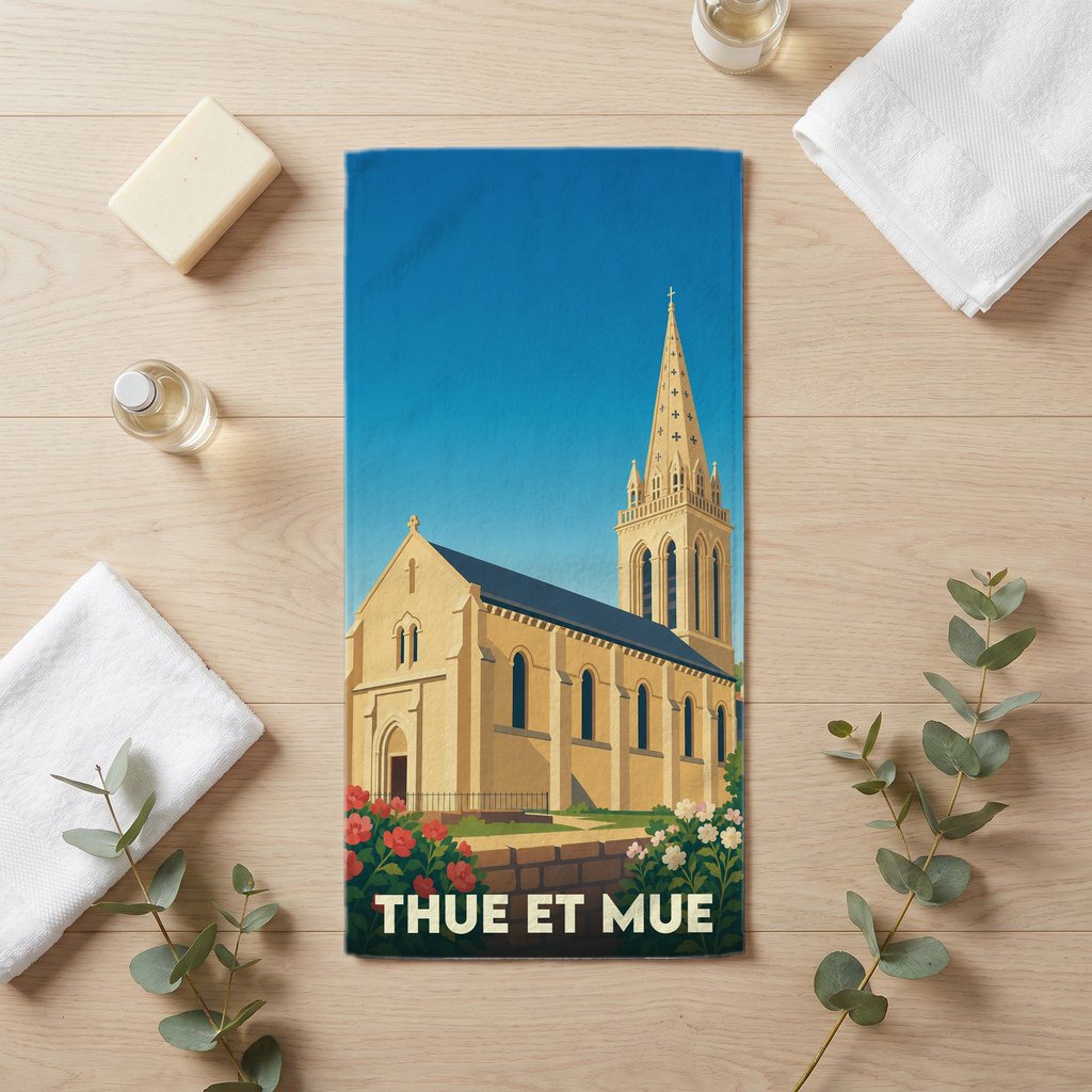 Serviette de bain 30 cm x 60 cm souvenir de Thue et Mue