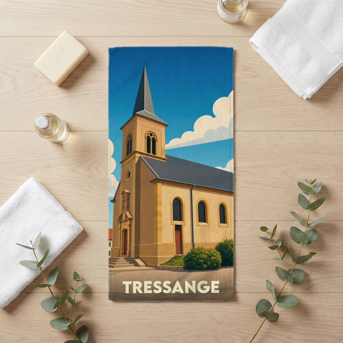 Serviette de bain 30 cm x 60 cm souvenir de Tressange