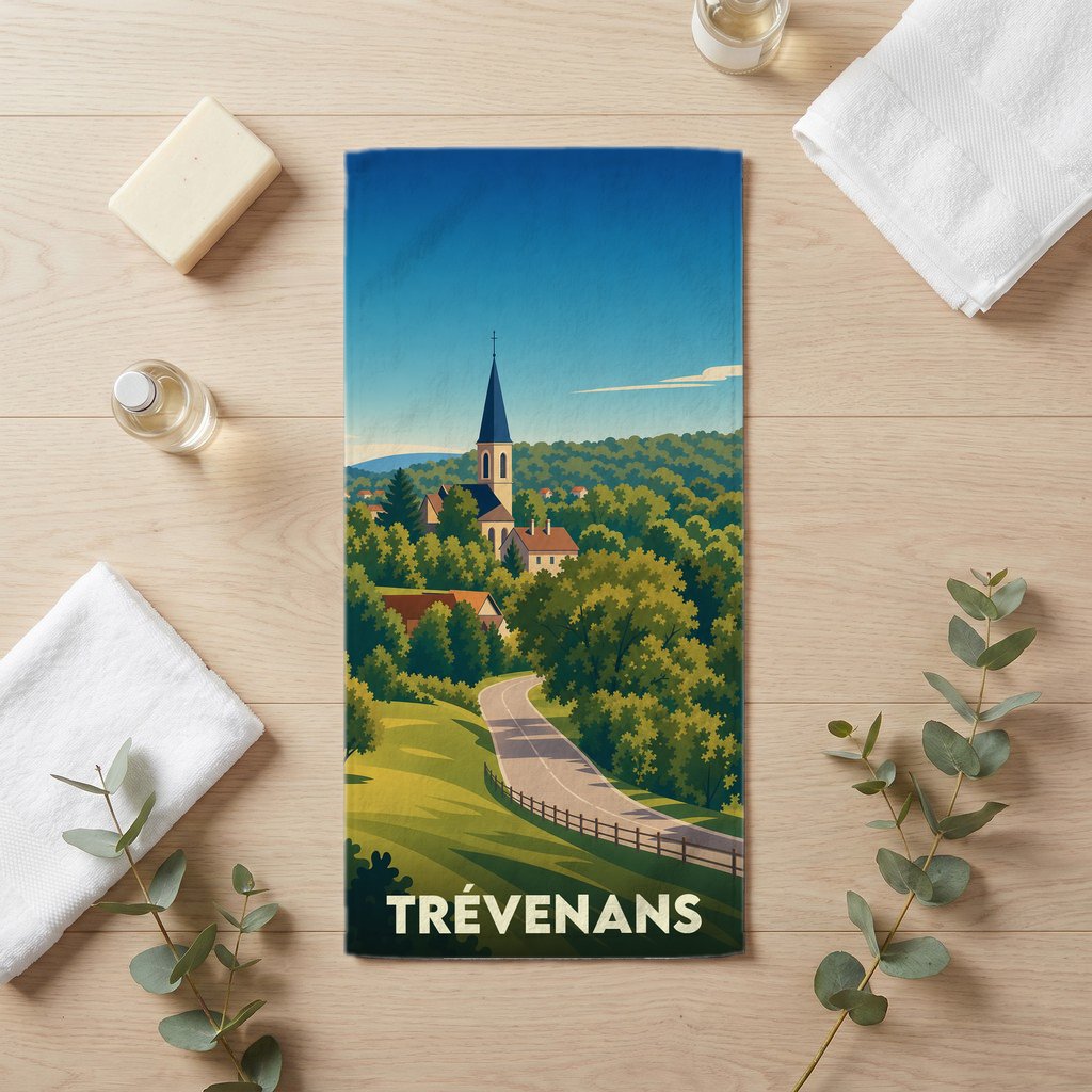 Serviette de bain 30 cm x 60 cm souvenir de Trévenans