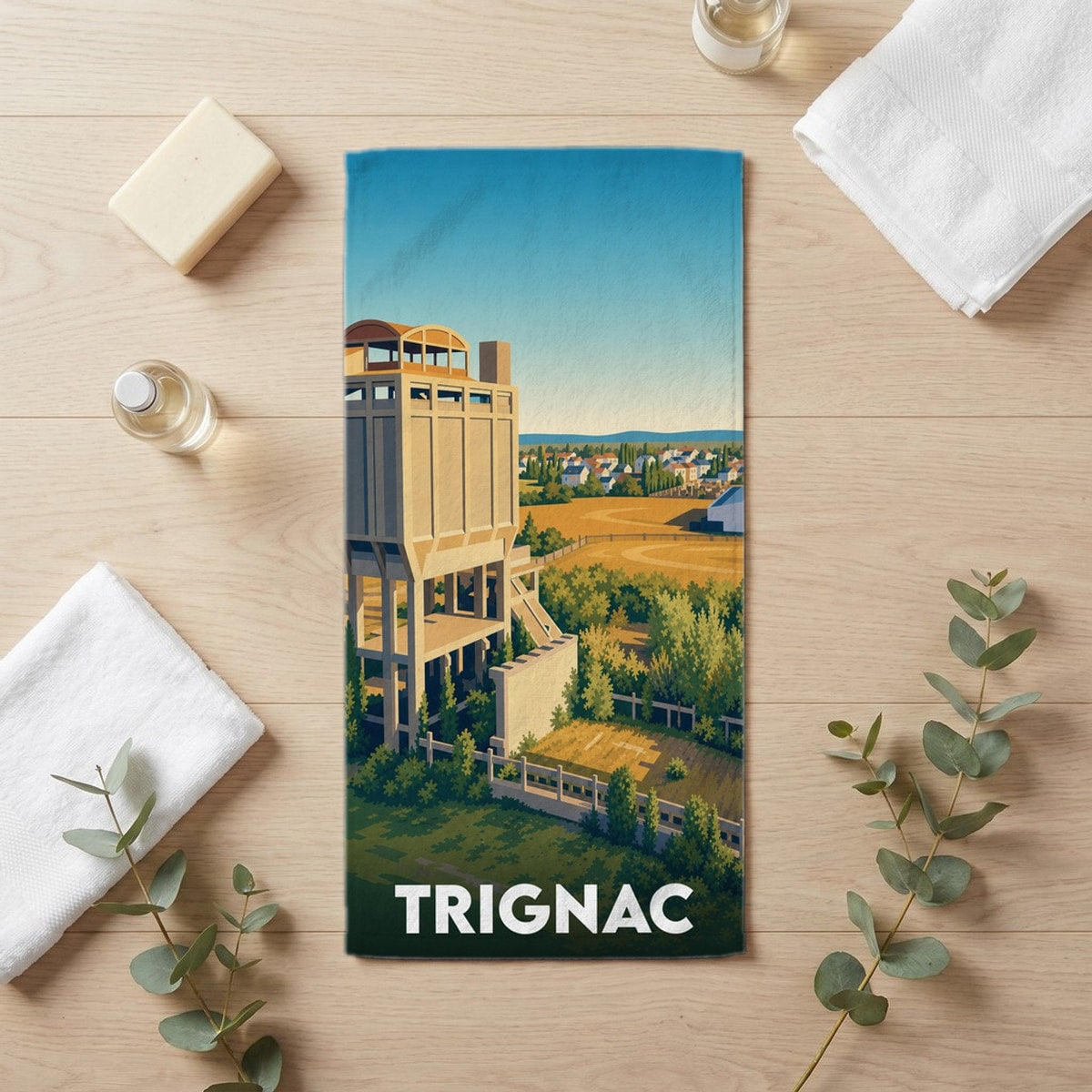 Serviette de bain 30 cm x 60 cm souvenir de Trignac
