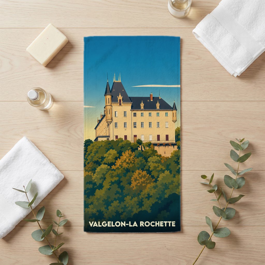 Serviette de bain 30 cm x 60 cm souvenir de Valgelon-La Rochette