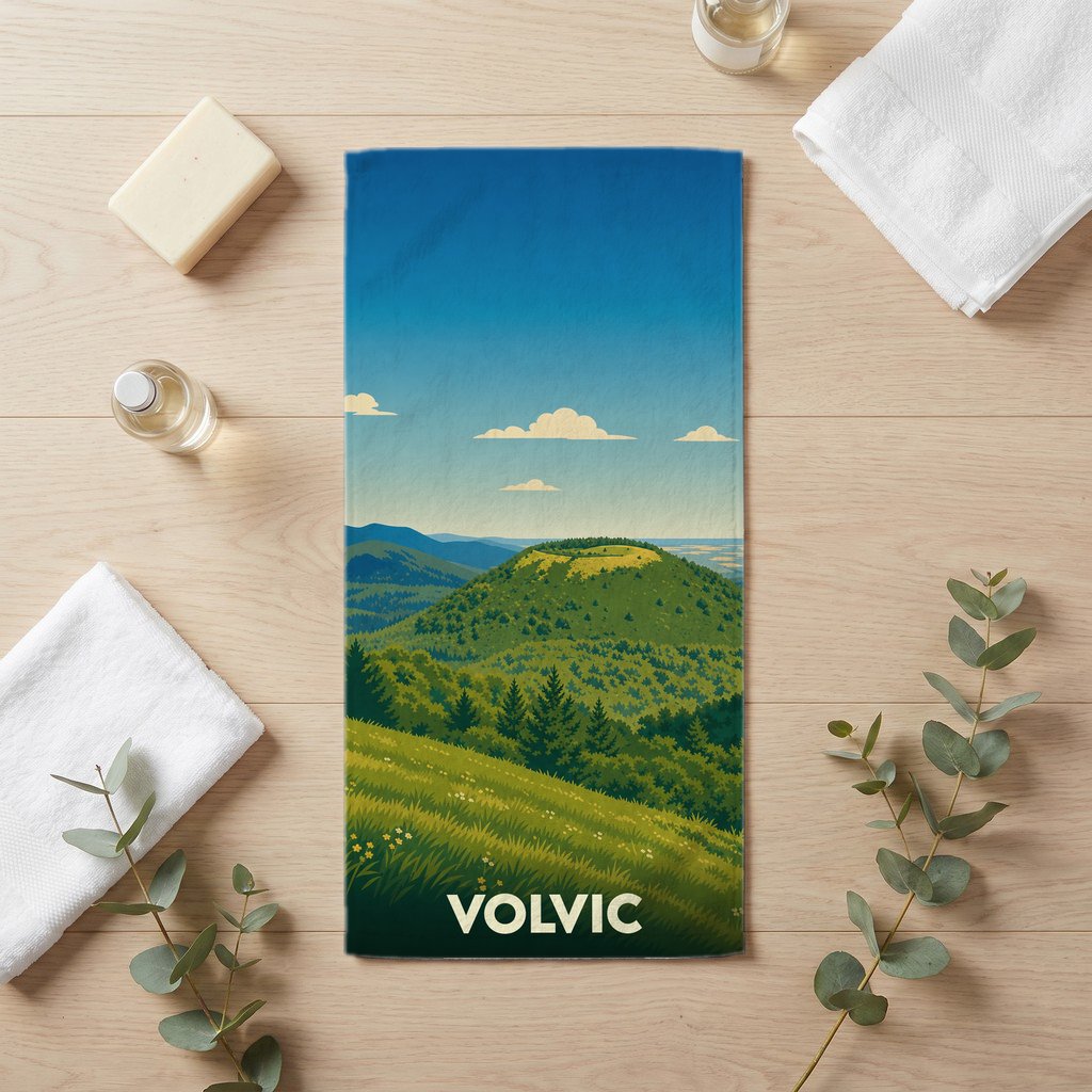 Serviette de bain 30 cm x 60 cm souvenir de Volvic