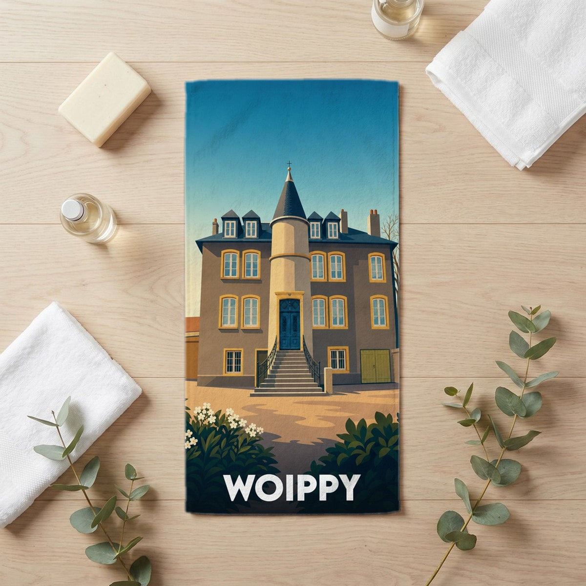 Serviette de bain 30 cm x 60 cm souvenir de Woippy