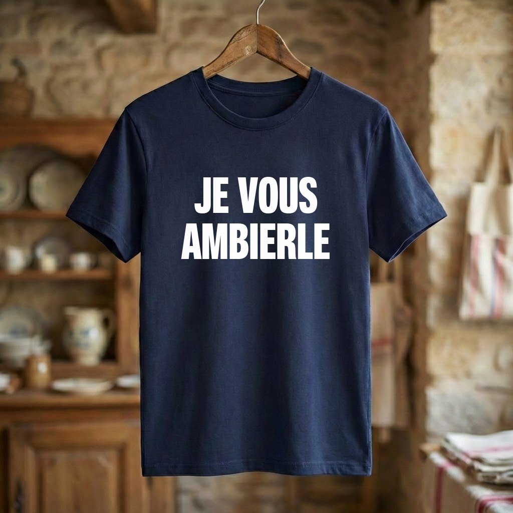 Tee-shirt Bleu marine souvenir de Ambierle
