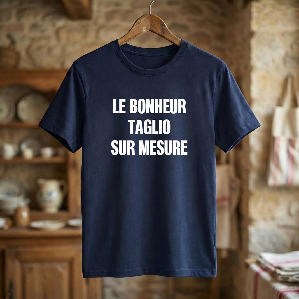Tee-shirt Bleu marine souvenir de Taglio-Isolaccio