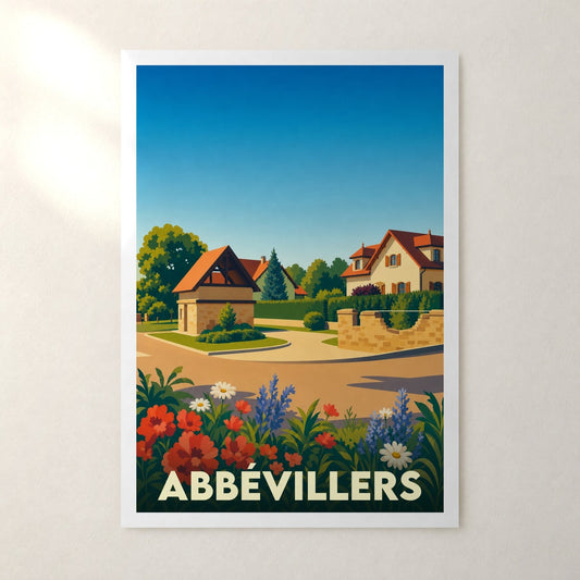 Affiche Abbévillers – sans cadre, accrochée au mur