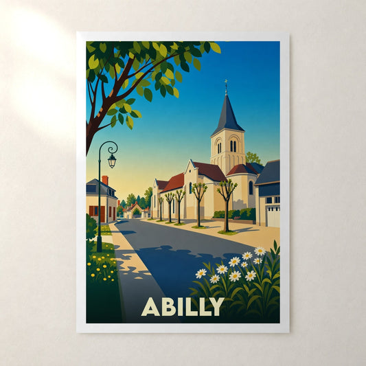 Affiche Abilly – sans cadre, accrochée au mur