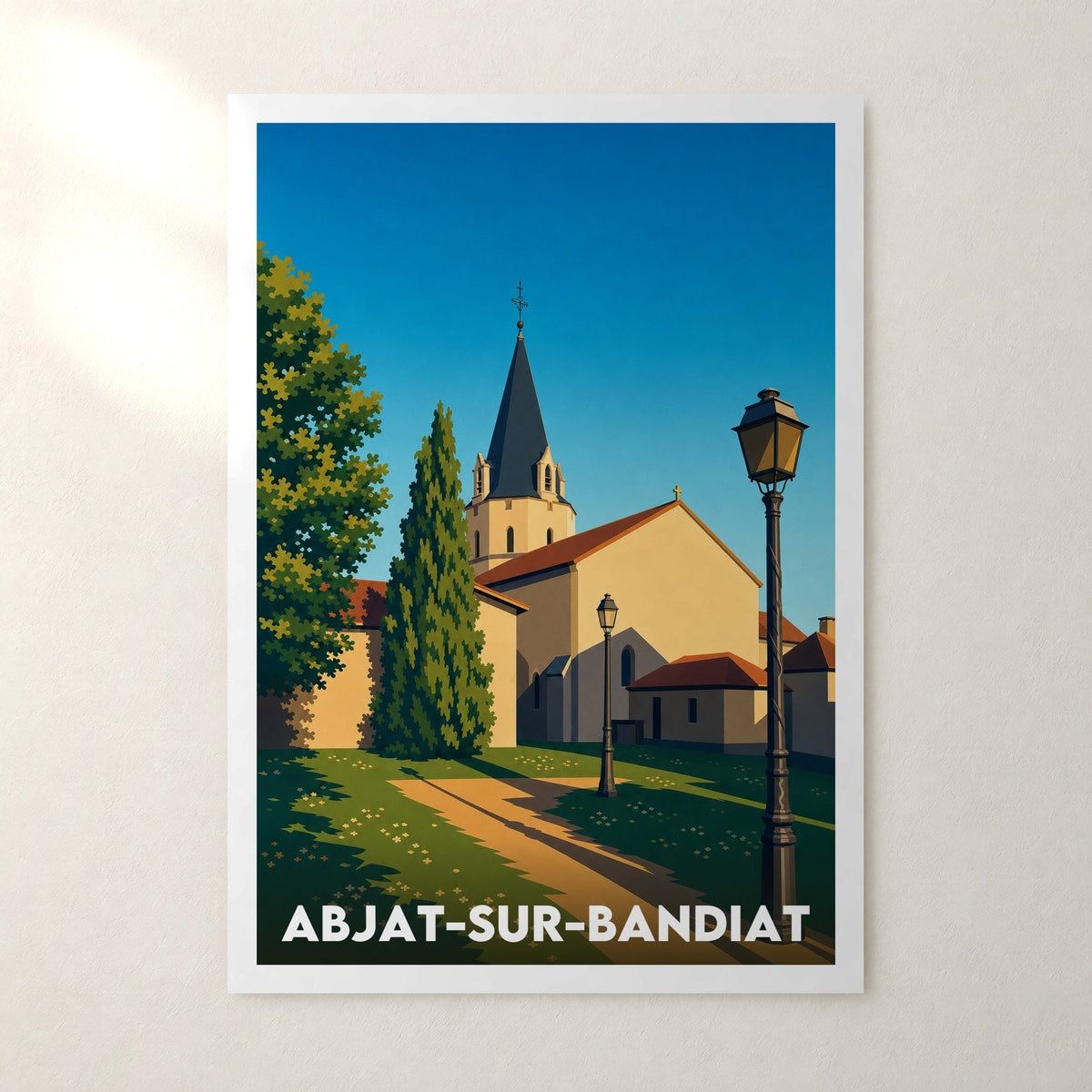 Affiche Abjat-sur-Bandiat – sans cadre, accrochée au mur
