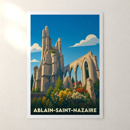 Affiche Ablain-Saint-Nazaire – sans cadre, accrochée au mur
