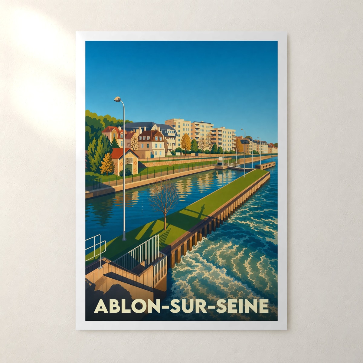 Affiche Ablon-sur-Seine – sans cadre, accrochée au mur