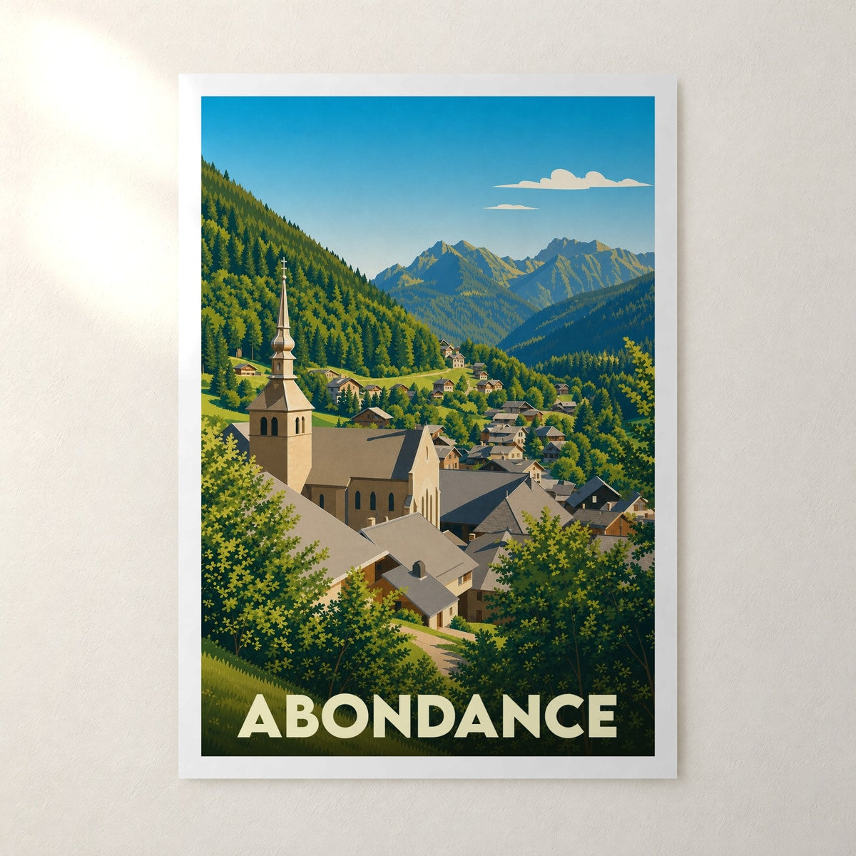 Affiche Abondance – sans cadre, accrochée au mur