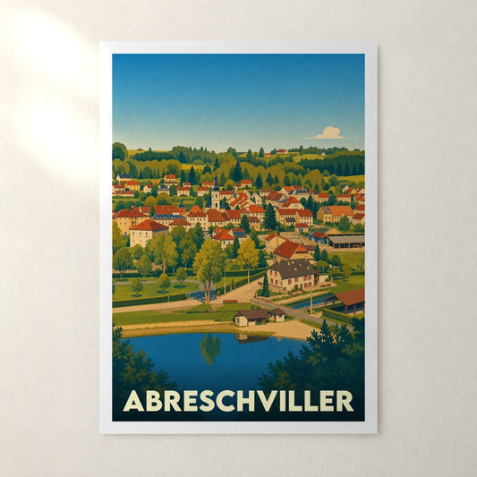 Affiche Abreschviller – sans cadre, accrochée au mur