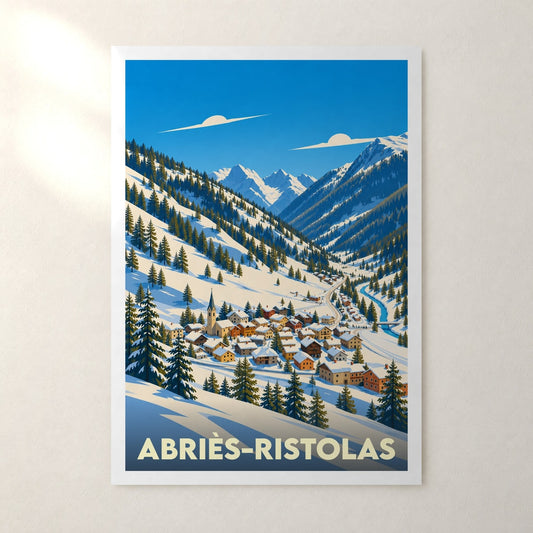 Affiche Abriès-Ristolas – sans cadre, accrochée au mur