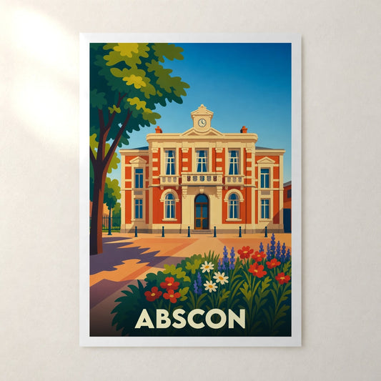 Affiche Abscon – sans cadre, accrochée au mur