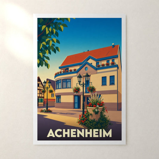 Affiche Achenheim – sans cadre, accrochée au mur