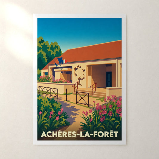 Affiche Achères-la-Forêt – sans cadre, accrochée au mur