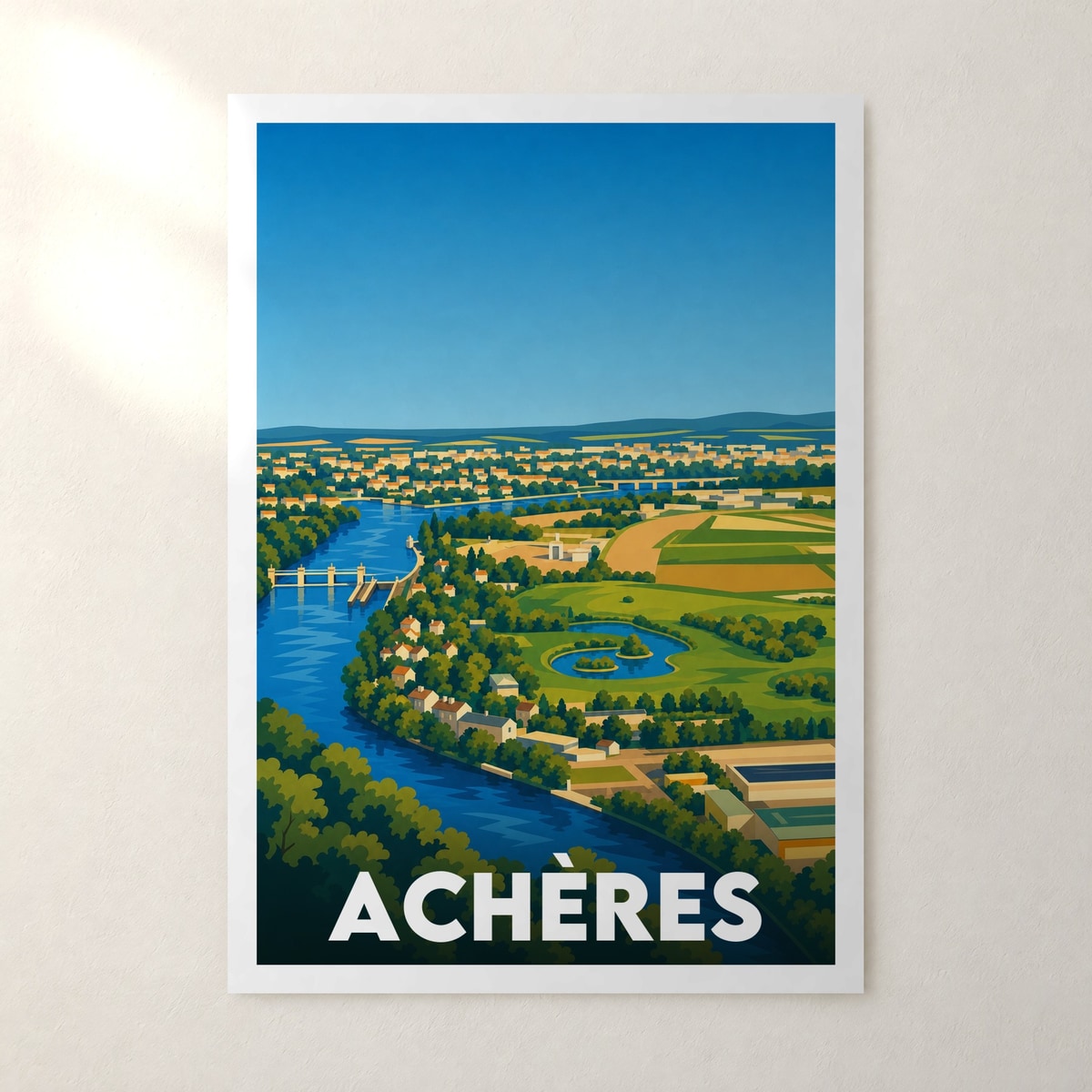 Affiche Achères – sans cadre, accrochée au mur