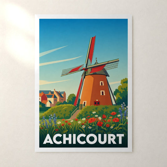 Affiche Achicourt – sans cadre, accrochée au mur