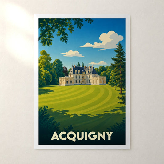 Affiche Acquigny – sans cadre, accrochée au mur