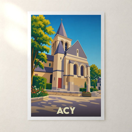 Affiche Acy – sans cadre, accrochée au mur