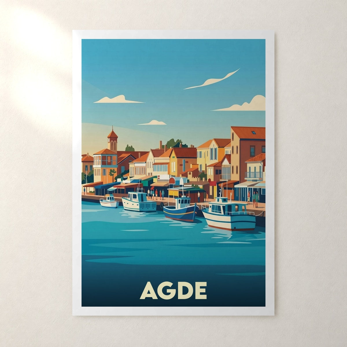 Affiche Agde – sans cadre, accrochée au mur