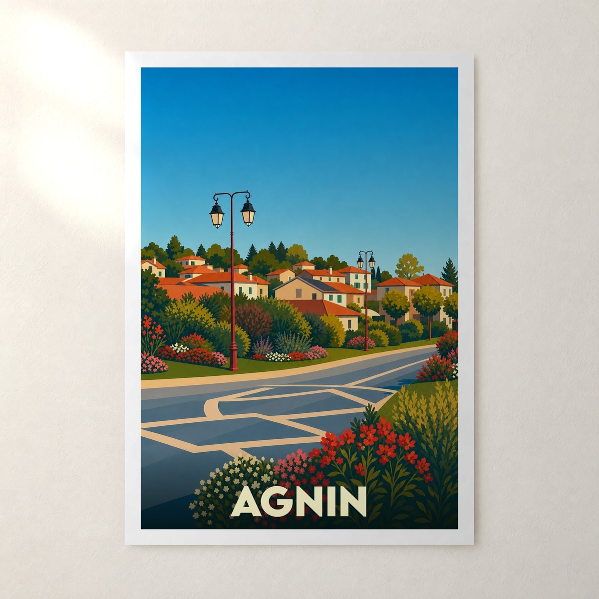 Affiche Agnin – sans cadre, accrochée au mur