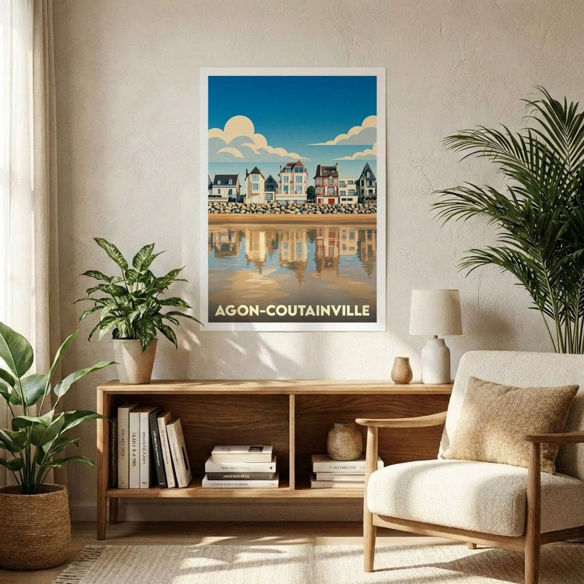 Affiche A1 (59,4 x 84,1 cm) Sans cadre souvenir de Agon-Coutainville