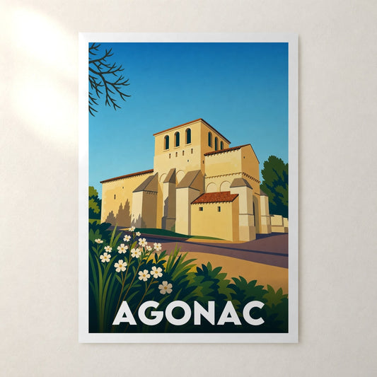 Affiche Agonac – sans cadre, accrochée au mur