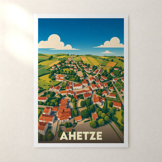 Affiche Ahetze – sans cadre, accrochée au mur