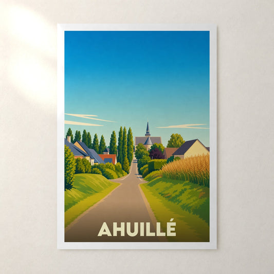 Affiche Ahuillé – sans cadre, accrochée au mur