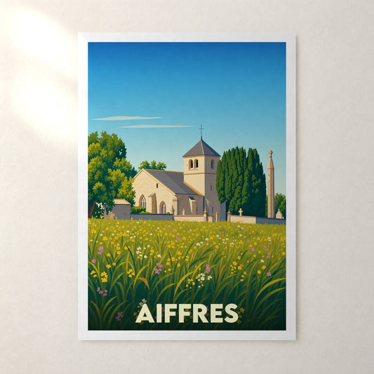 Affiche Aiffres – sans cadre, accrochée au mur